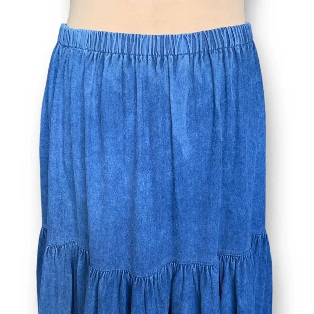 Vintage Maxi Skirt with Multicolor Ric Rac Trim - Picture 3 of 9